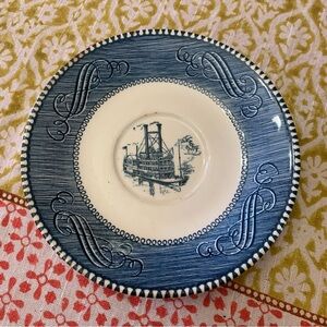 Vintage Steamboat Decorative Saucer